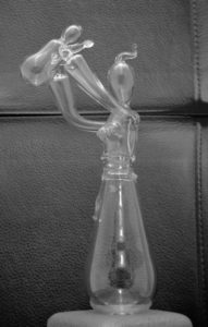 Sculpture en verre soufflé, Mère et son enfant